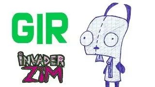 How to Draw - GIR (Invader Zim) #32 /// Как нарисовать - ГИР (Захватчик Зим) #32