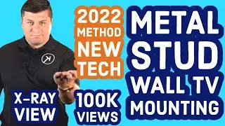 How To Mount Tv On Steel Stud wall or Metal stud wall? Clear detailed view 👓🩻