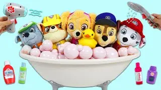 Paw Patrol Pups Bubble Bath Grooming!