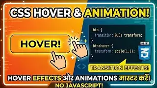 CSS Hover Effects &  Tutorial | Master Transitions, , & Hover States