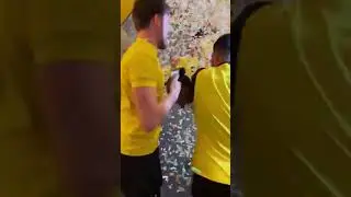 A surprise welcome 🤗 for Haller at BVB after winning Afcon #it's giving Africa to the world