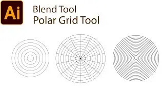 How To Create Multiple Circle Using Blend Tool Or Polar Grid Tool In Adobe Illustrator In The Best W