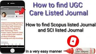 How to find UGC Care Listed Journal। How to find Scopus listed Journal।How to check UGC Care Journal