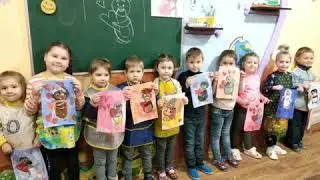 Пингвин. Рисование красками