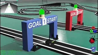 Simulation of Course Layout ABC JMCR2023© in Webots (@webots @RenesasMCR1)