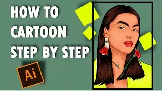 How to Cartoon yourself with a mouse tutorial. Step by Step Adobe Illustrator tutorial Speed Art