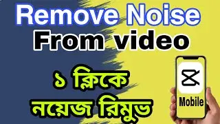 ১ ক্লিকে নয়েজ রিমুভ - Remove Noise from Video using Mobile - CapCut app 2022