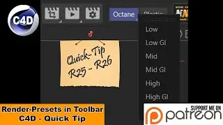 Render Presets in Toolbar (Cinema 4D Quick Tip)