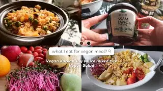 what I eat for vegan meal?| Vegan Korean ssamjang mixed rice - Cơm trộn tương đậu Hàn Quốc chay