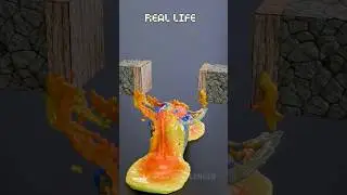 Minecraft vs Real life 3D Satisfying Simulation 💦⛏️ 