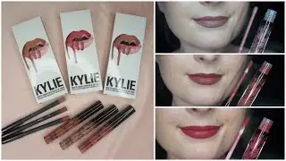 Kylie Jenner Summer Shades Lip Kit Swatches | Maliboo, Kristen, Ginger