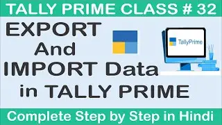 Tally Prime Export and Import Data | Tally prime data export and import