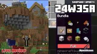Minecraft 1.21.2 Snapshot 24w35a - Reduced Raid spawning range improvements & bundle item scrolling