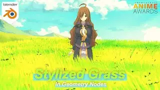 Dynamic Anime Stylized Grass In Geometry nodes | Blender Tutorial