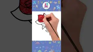 ✏️How to Draw A Cute Rose🌹 #shorts #youtubeshorts #howtodraw #easydrawing