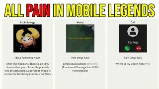 All pain in Mobile Legends + Dmg and Passive | MLBB Meme