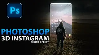 Photoshop  Tutorial - Edit 3D Instagram Art Photo Effect - photomanipulation