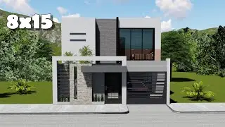 CASA PEQUEÑA Y MODERNA 8X15 – 2 PISOS CON 3 DORMITORIOS