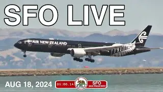 SFO LIVE | SAN FRANCISCO INTERNATIONAL AIRPORT PLANE SPOTTING LIVE WEBCAM STREAM
