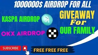 Today New airdrop | 1000000$ Dollar Airdrop | Kaspa Airdrop | OkX Airdrop | Earn money at Home