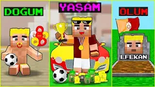 THE LIFE OF FOOTBALL PLAYER EFEKAN FROM BIRTH TO DEATH! 😱 -Minecraft