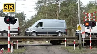 TRAIN RAILROAD CROSSING - DĄBRÓWKA WIELKOPOLSKA (PL) ★ 4K ★