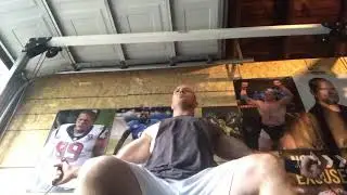 Garage gym seated cable overhead flies
