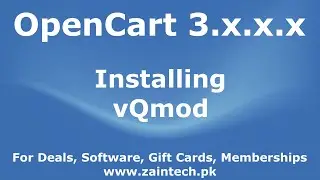 How to install vQmod in OpenCart v3.x by Zaintech.pk