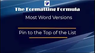 Pin to the Top of the List