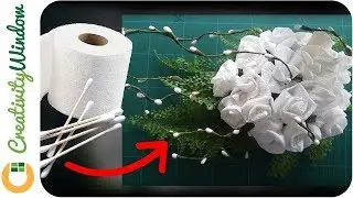 Cotton Buds and Toilet Paper Flower