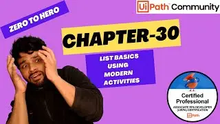 UiPath Zero To Hero Series | Chapter-30 | Lists Basics using Modern Activities | UiADP | UiADA