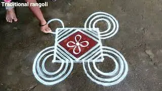 Navaratri special easy rangoli|bigginers rangoli design|puratasi madham special traditional rangoli
