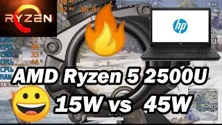 AMD Ryzen 5 2500U 🔥 with and without thermal restriction in Playerunknown's Battlegrounds