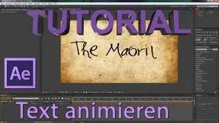 Text schreiben lassen (animieren) TUTORIAL - After Effects (Deutsch) [Full HD]