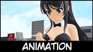(MMD Giantess) Mob-kun Does Not Dream of a Giant Bunny Girl Senpai
