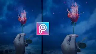 PicsArt Manipulation Burning Rose Ⅱ Trending Burning Rose Editing in PicsArt Ⅱ PicsArt Tutorial