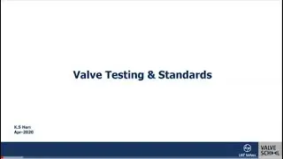 L&T Valves - Valve Testing & Standards 150420