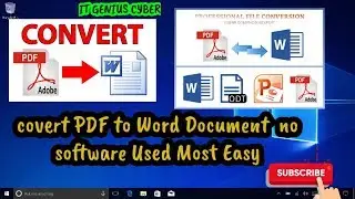 HOW TO CONVERT PDF FILES TO WORD FORMAT WITHOUT ANY SOFTWARE EASILY 2 MINUTES