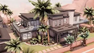 MODERN DESERT MANSION 🌵  The Sims 4 Speed Build | No CC