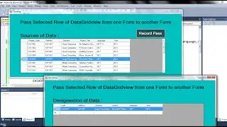 C# Pass Records Selected Row from one Form to another Form DataGridview in .net