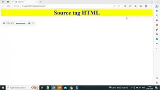 How to use source tag in html