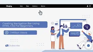 Responsive Navigation Bar in HTML CSS JavaScript For Beginners