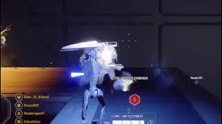 Star Wars Battlefront II: knocking Obi-Wan into a reactor core with a Vibrosword
