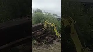 Работа на Мини-Экскаватора Boulder EX10 / захват