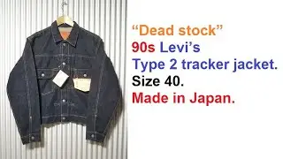 “Dead stock” 90s Levi’s type 2 tracker jacket. Size 40.Made in Japan.