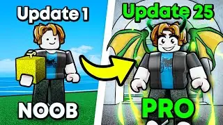 Noob To Pro But The Game UPDATES In Blox Fruits