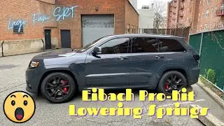 GOT EIBACH PRO-KIT LOWERING SPRINGS ON THE JEEP SRT!!! BEFORE & AFTER IT'S A MUST!!!