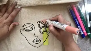 Tekstil Kalemleriyle Kumaş Boyamak Çok Eğlenceli | Fabric Painting with Textile Pens