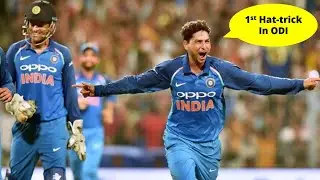 Kuldeep Yadav's First ODI Hat Trick...!!!! - Must Watch