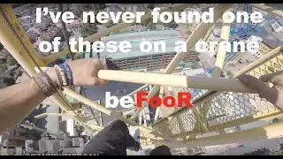 I can't believe i found this on top of a crane